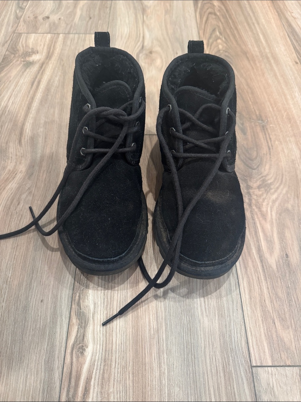 UGG Women's Black Suede Lace-Up Ankle Boots
